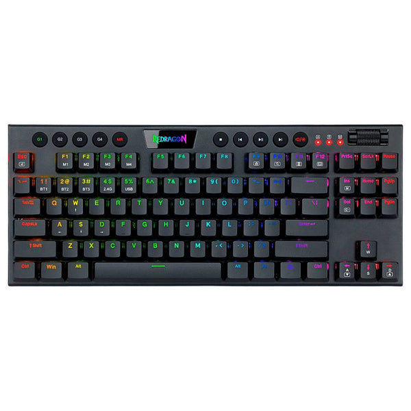 Teclado Mecánico Gamer Redragon Horus K621-RGB TKL Inalámbrico Bluetooth y Cable USB-C Low Profile