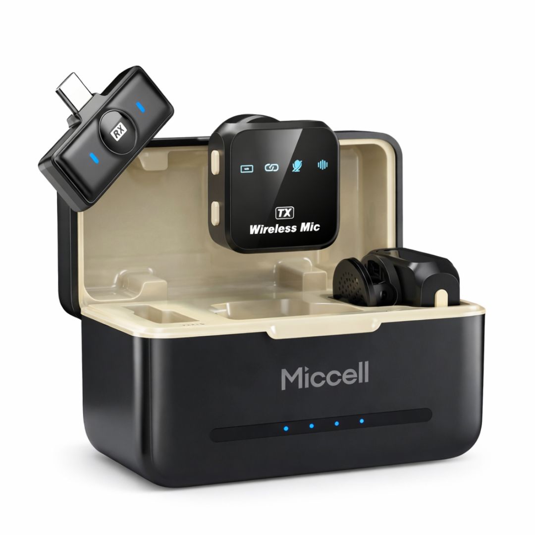 Micrófono Inalámbrico Lavalier para Celular Plug & Play Reducción de Ruido Miccell VQ-MC01