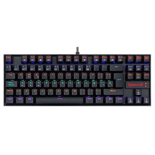 Teclado Mecánico Gamer Redragon Kumara K552 Rainbow TKL Español con Anti-Ghosting