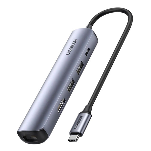 Hub USB-C 5 en 1 UGREEN CM418 HDMI 4K 60Hz Ethernet Gigabit PD 100W para Laptop