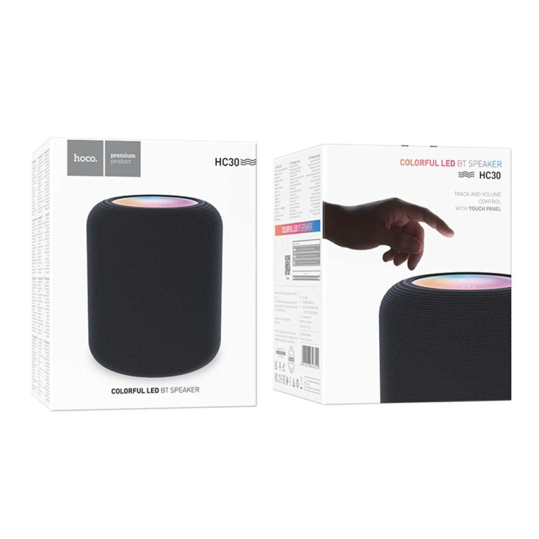 Parlante Bluetooth Hoco HC30 5W FM USB TF TWS con Luces LED y Bluetooth 5.4