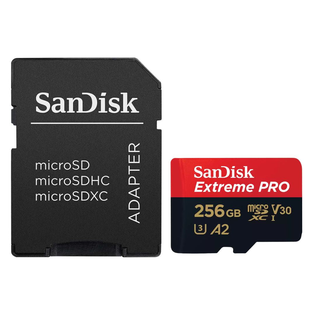 Memoria microSD SanDisk Extreme Pro 256GB V30 A2 200MB/s para Celular Cámara y Dron 4K