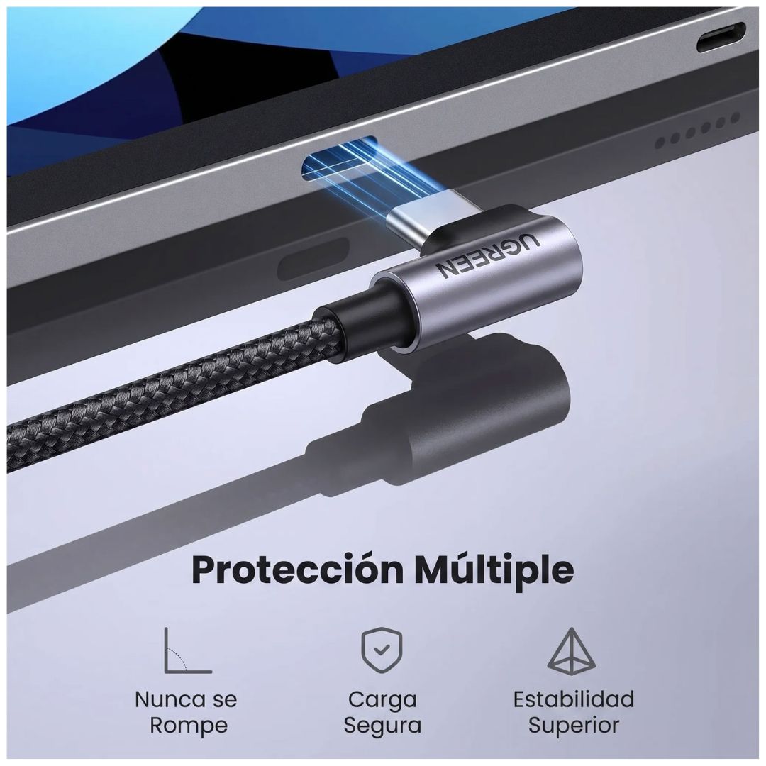 Cable USB-C a USB-C UGREEN L536 240W 1m Carga Rápida PD Trenzado