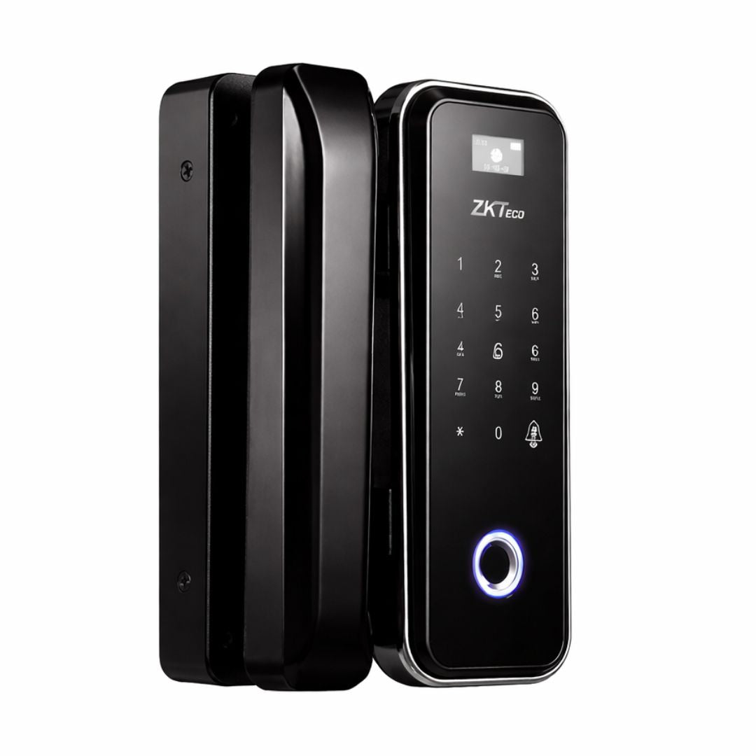 Cerradura Inteligente WiFi para Puerta de Vidrio ZKTeco GL300/L con Huella Tarjeta y Contraseña