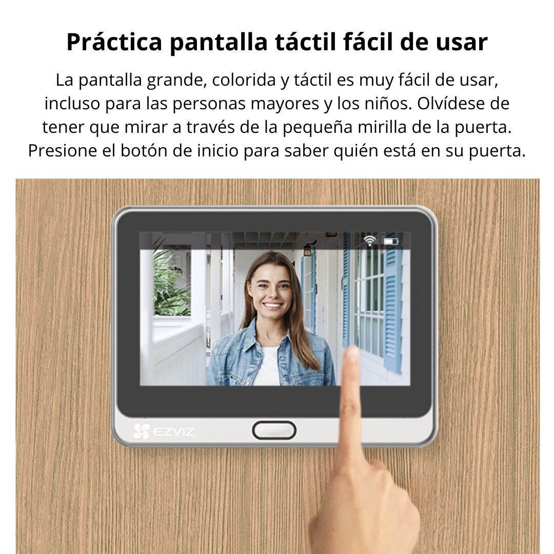 Videoportero Inteligente WiFi EZVIZ DP2 con Pantalla 4.3" y Cámara 1080P