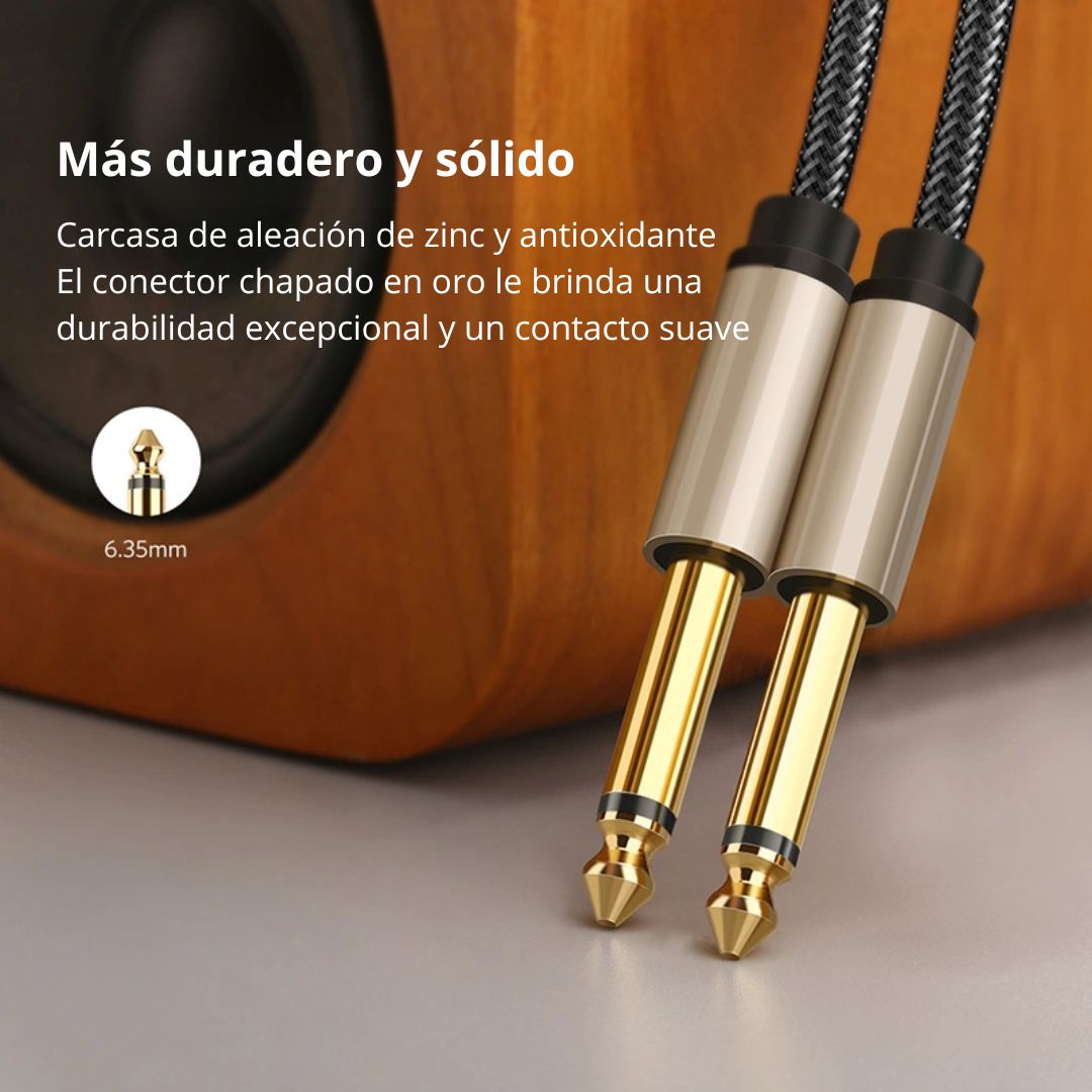 Cable de Audio UGREEN AV128 6.35 mm TRS Macho a Macho HiFi 3m