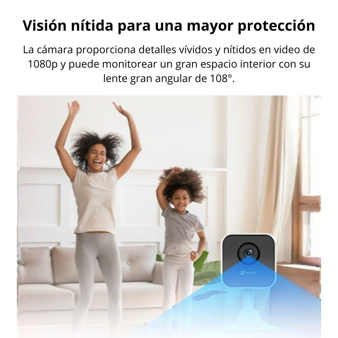 Cámara de Seguridad WiFi Interior EZVIZ H1c 1080P Audio Bidireccional y Visión Nocturna