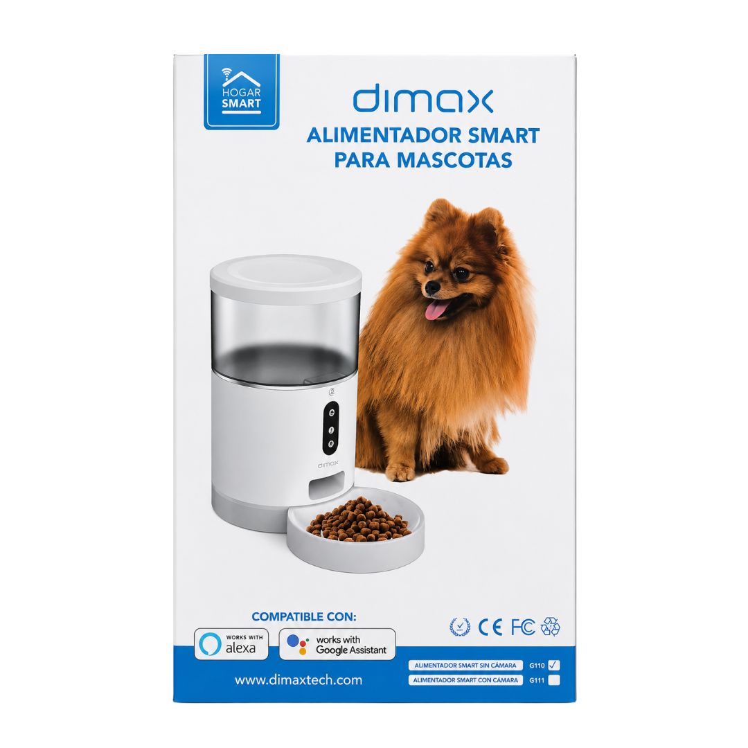 Alimentador Inteligente para Mascotas Dimax G110 WiFi 4L con App y Alexa
