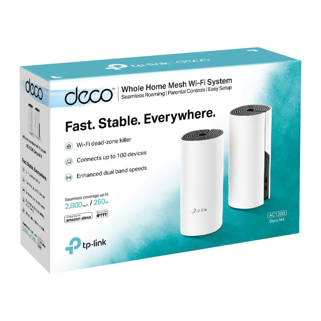 Sistema WiFi Mesh TP-Link Deco M4 AC1200 Doble Banda Pack de 2 para Toda la Casa