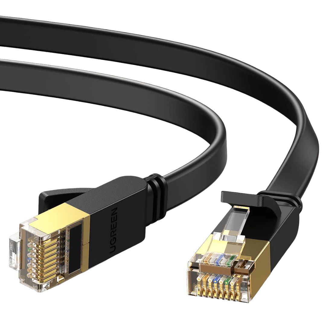 Cable Ethernet UGREEN NW106 Cat 7 Plano 1m 10Gbps 600MHz RJ45 para Router PS5 y PC
