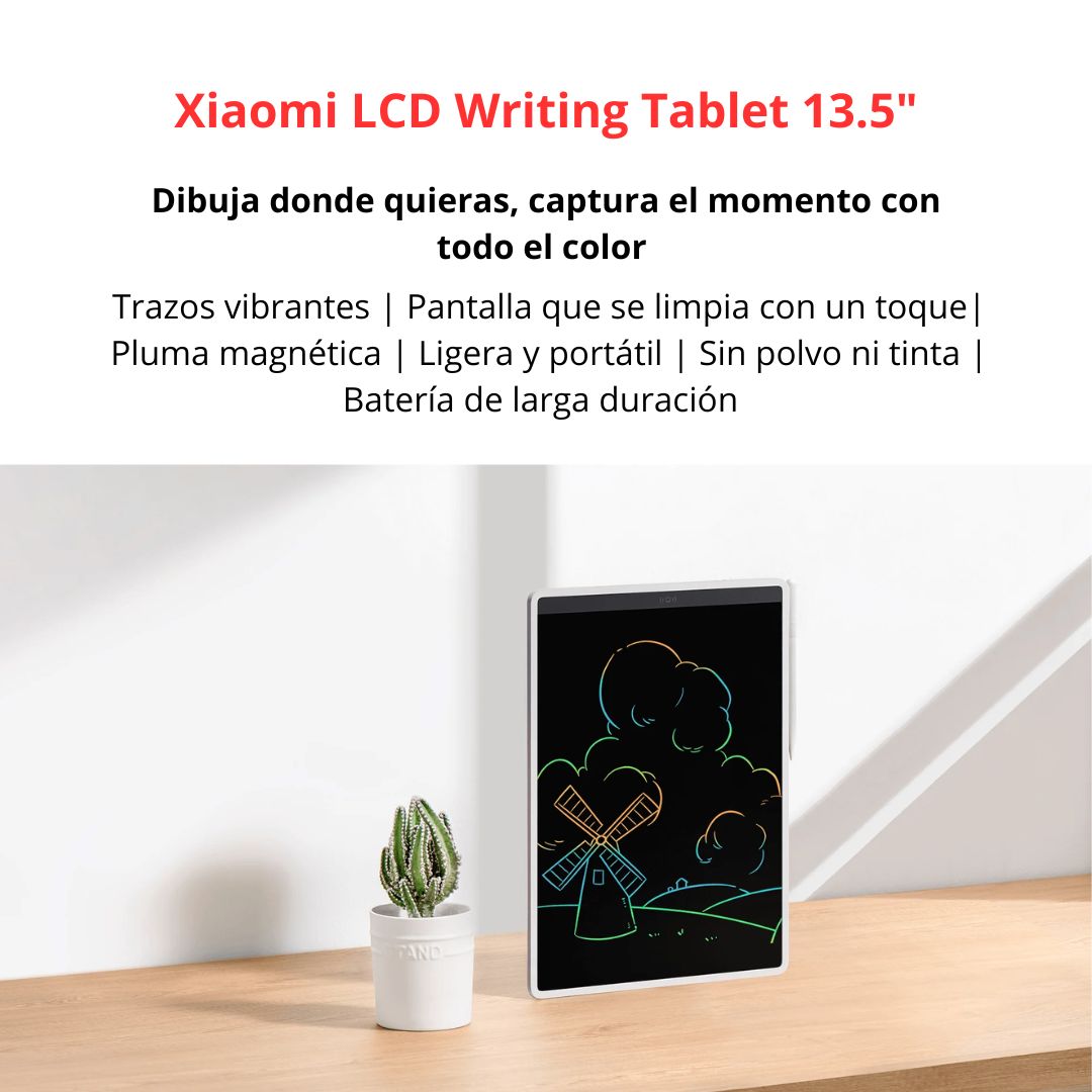 Tablet de Escritura Xiaomi LCD 13.5 Pulgadas Color con Lápiz Magnético