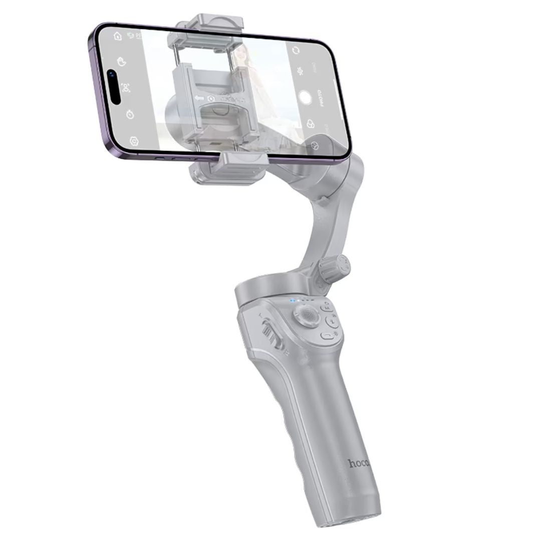 Estabilizador Gimbal Hoco K24 de 3 Ejes con Seguimiento Facial Luz LED y Trípode