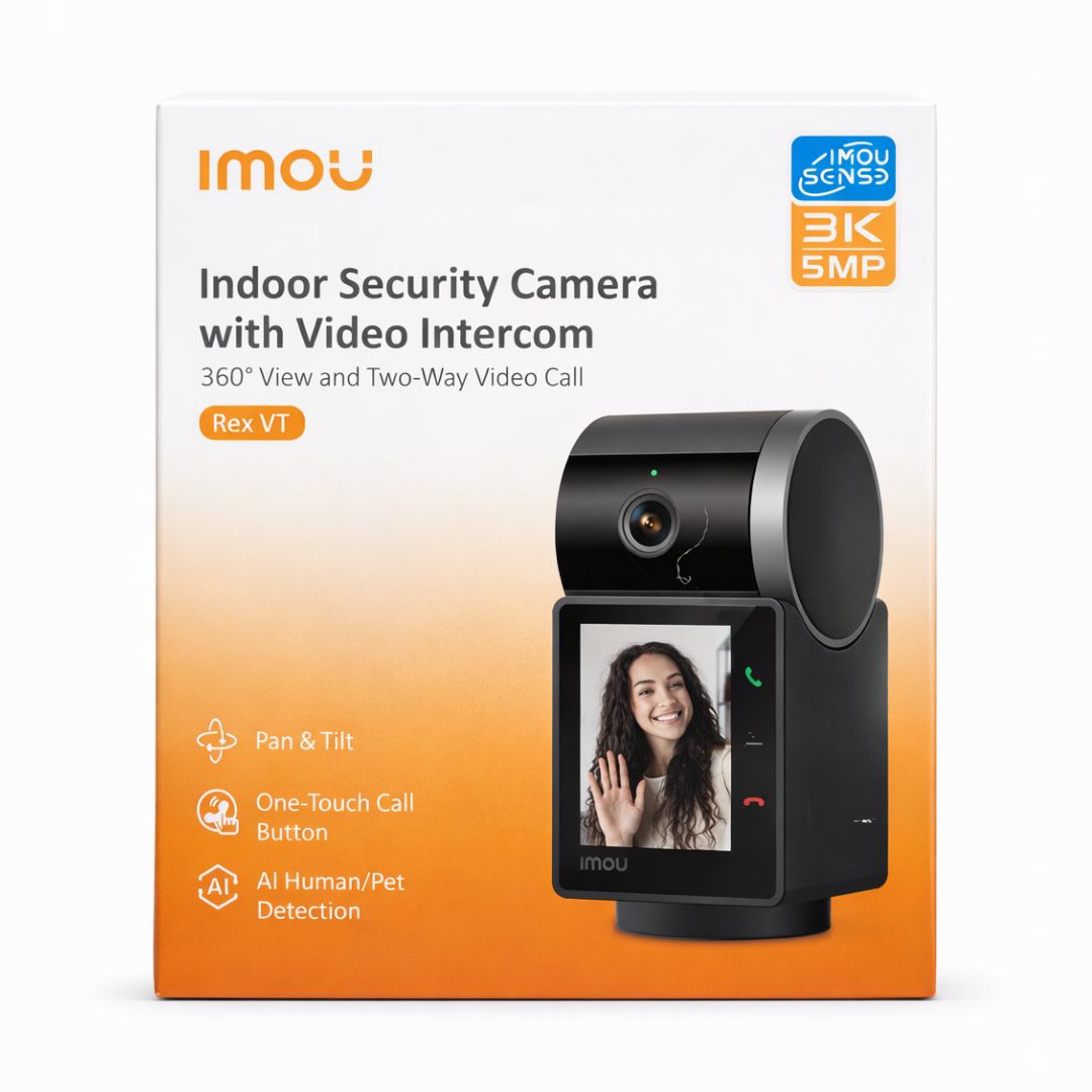 Cámara de Seguridad WiFi IMOU Rex VT 3K 5MP 360° con Videollamada y Audio Bidireccional