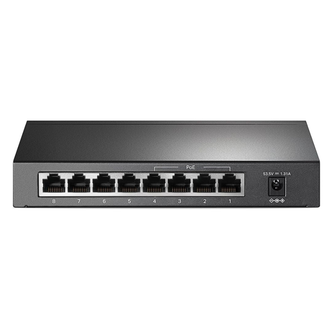 Switch PoE Gigabit 8 Puertos TP-Link TL-SG1008P 4 PoE+ 64W para Cámaras IP
