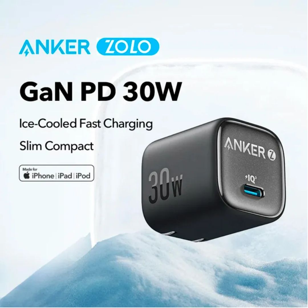 Cargador de Pared Anker Zolo 30W USB-C PD 3.0 Mini Plegable