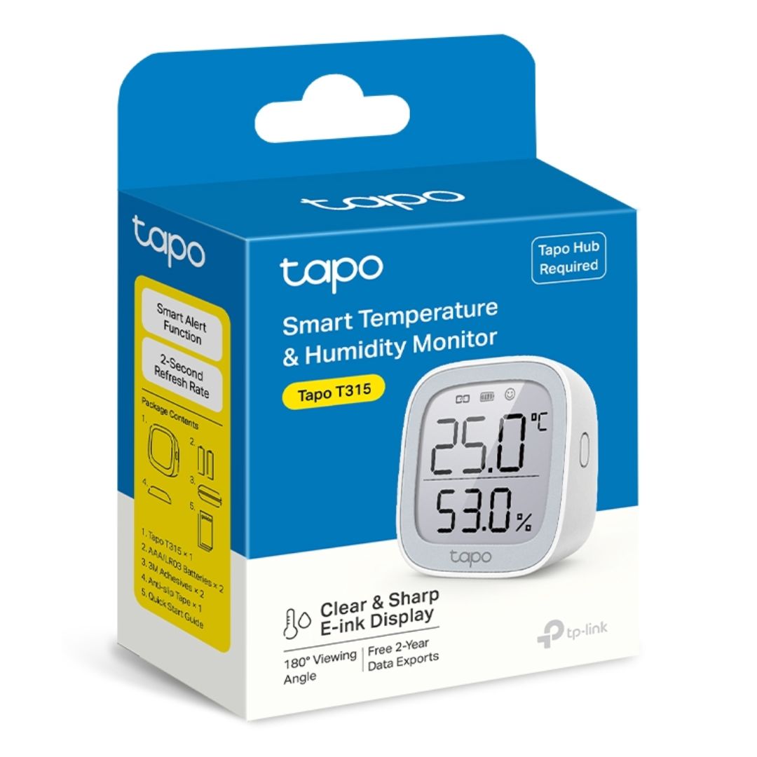 Sensor Inteligente TP-Link Tapo T315 Temperatura y Humedad con Pantalla E-Ink