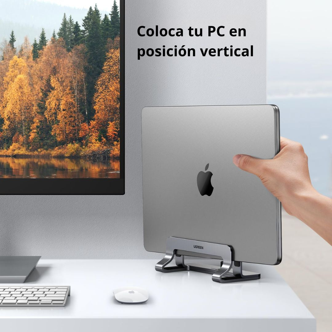 Soporte Vertical UGREEN LP258 para Laptop Ajustable de Aluminio hasta 17.3 Pulgadas