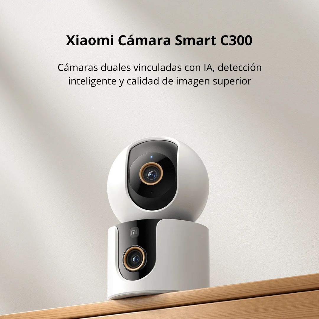 Cámara WiFi Xiaomi C300 Dual Doble Lente 3MP IA WiFi 6 y Audio Bidireccional