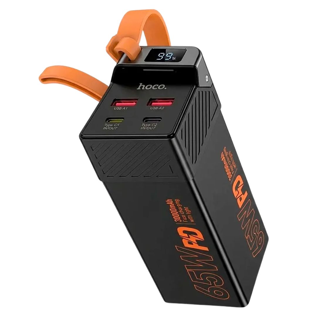 Power Bank Hoco DB100 30000 mAh 65W PD para Laptop y Celular con Pantalla LED