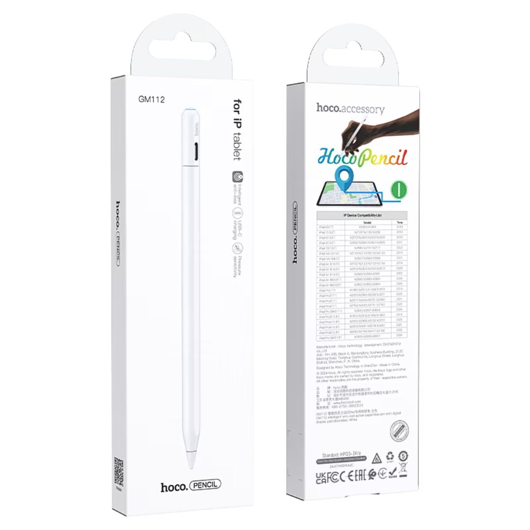 Lápiz Capacitivo para iPad Hoco GM112 con Bluetooth Sensibilidad a la Presión y Función Antipérdida