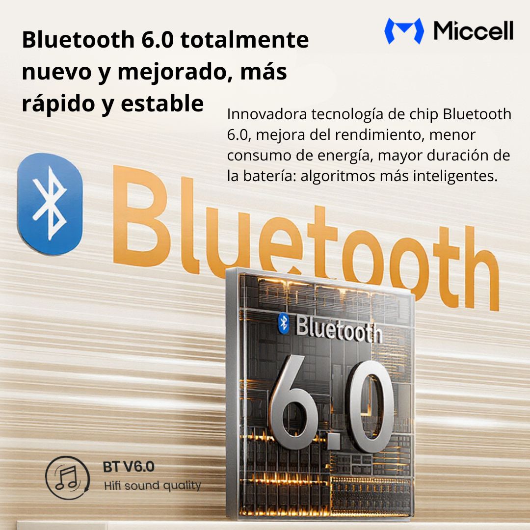 Audífonos Bluetooth Oído Abierto con Clip Inalámbricos Estuche de Carga Miccell VQ-BH31