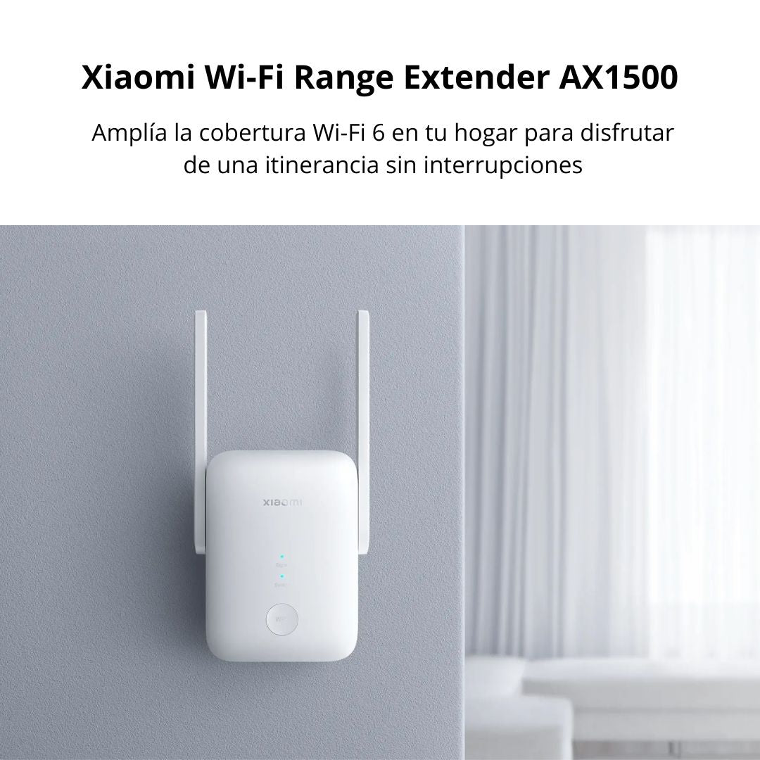 Repetidor WiFi Xiaomi AX1500 WiFi 6 Dual Band EasyMesh Gigabit 1500Mbps
