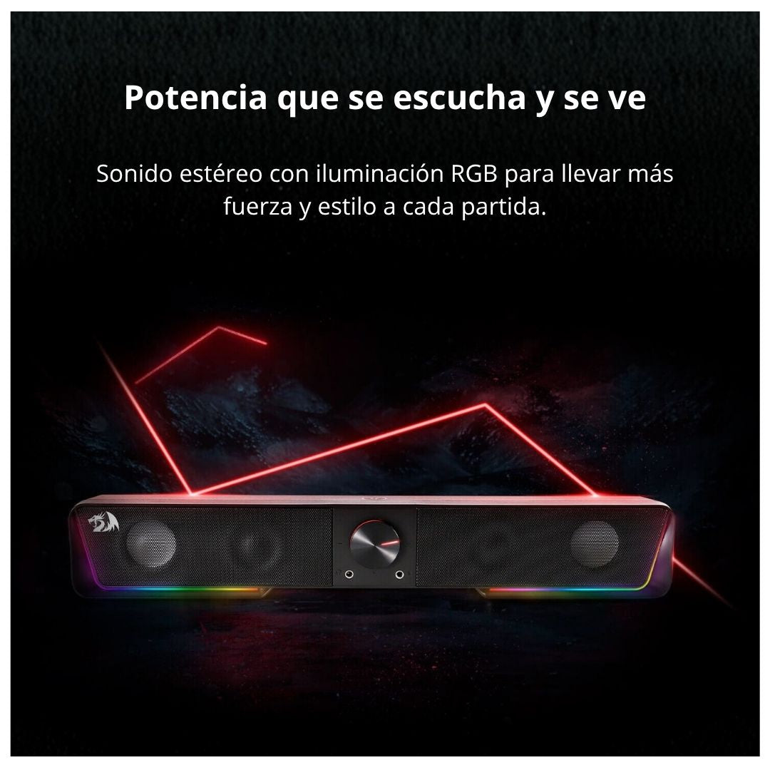 Barra de Sonido Soundbar Gamer Redragon Darknets GS570 RGB Bluetooth