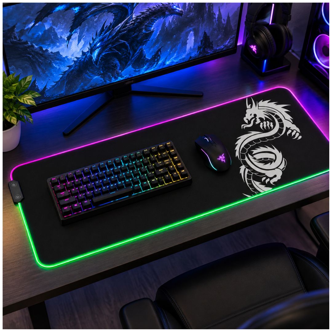 Mouse Pad Gamer Cybertel FX108 RGB 80x30cm Antideslizante