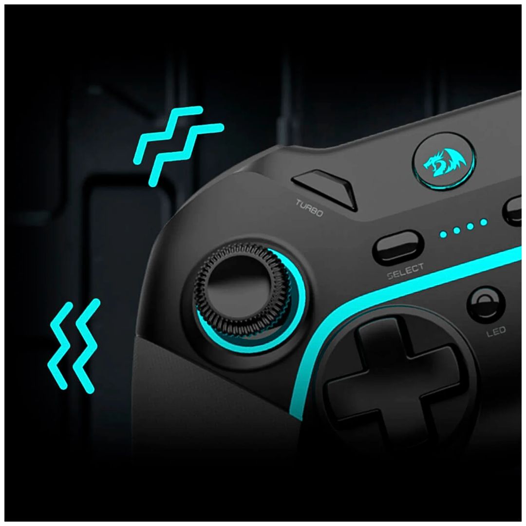 Mando Inalámbrico Redragon G808 Pro V1 para Switch PC PS3 2.4G USB con Turbo y Macros