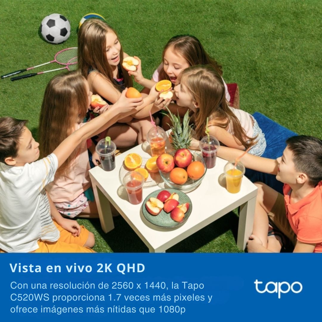 Cámara de Seguridad WiFi Exterior TP-Link Tapo C520WS 2K QHD 4MP 360° con Visión Nocturna a Color