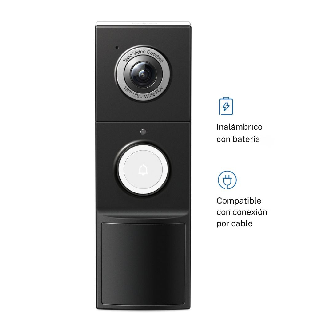 Timbre Inteligente TP-Link Tapo D235 2K 5MP con Cámara 180° y Timbre Interior