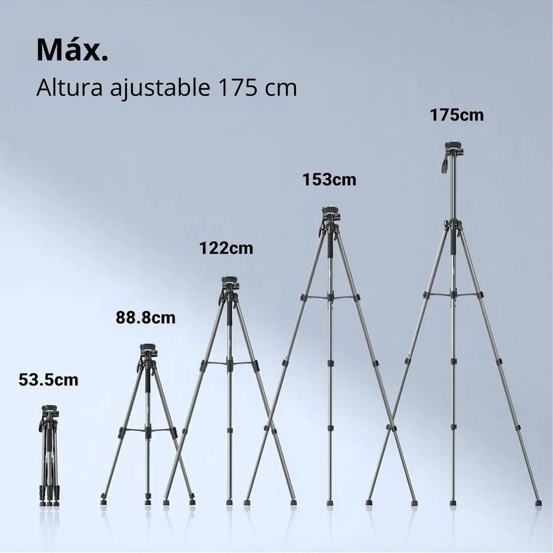 Trípode Profesional UGREEN LP661 175 cm para Cámara Celular Proyector con Cabezal y Estuche