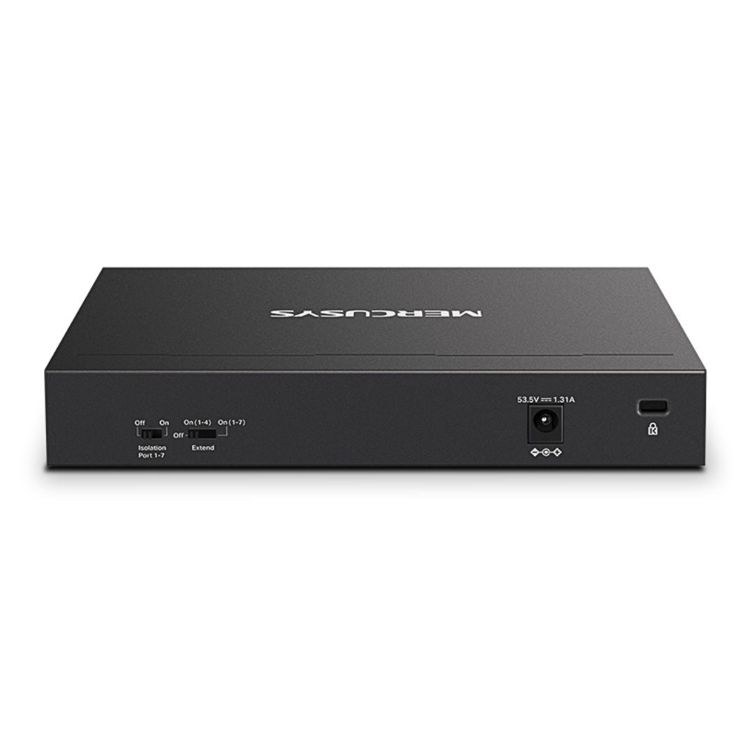 Switch PoE+ Gigabit 8 Puertos Mercusys MS108GP 7 PoE+ 65W para Cámaras IP