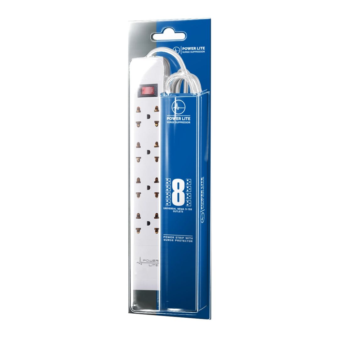Supresor de Picos Power Lite PLI 5708.3 8 Tomas Cable 3m