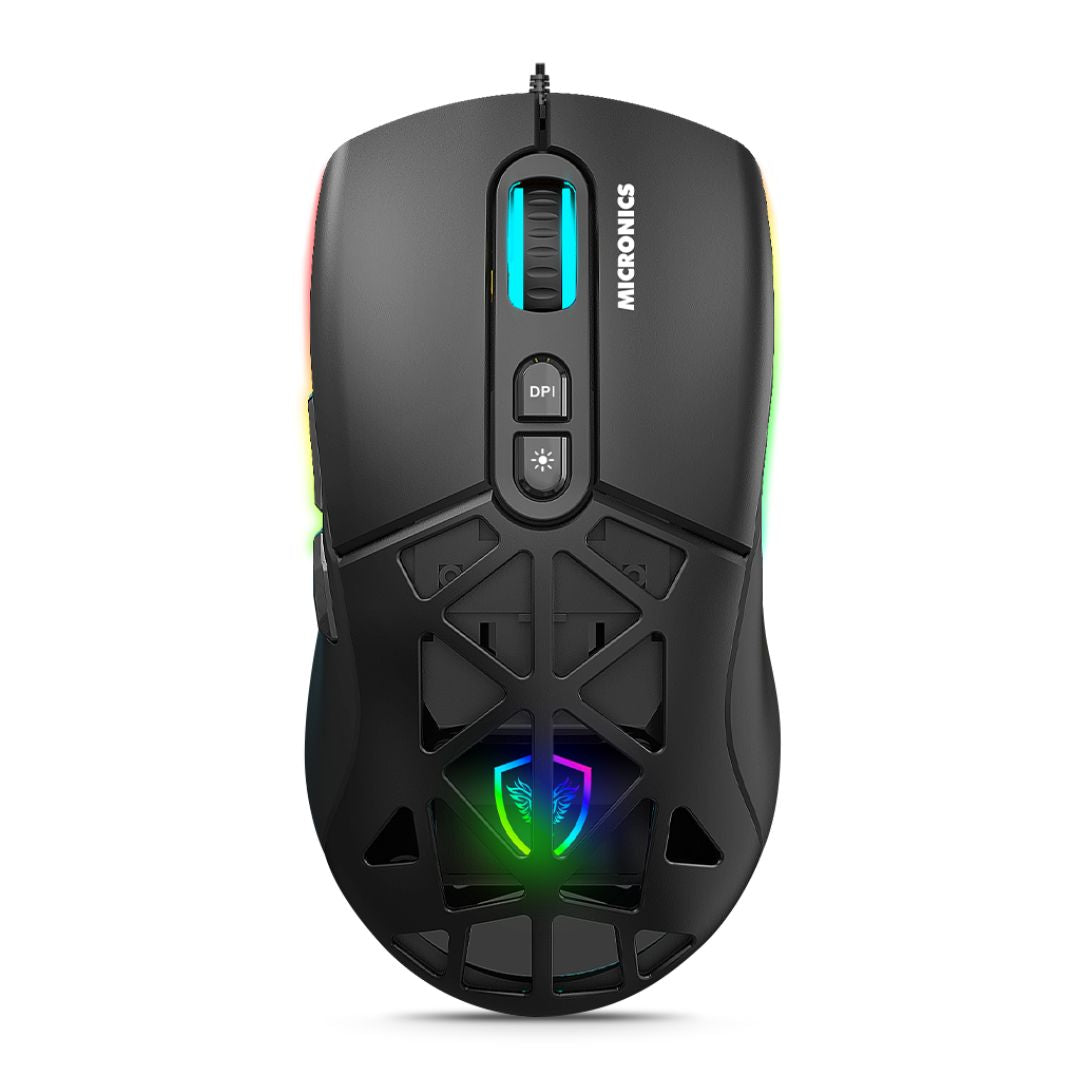 Mouse Gamer Cableado Micronics Mirage MIC GM890 RGB 12800 DPI 7 Botones