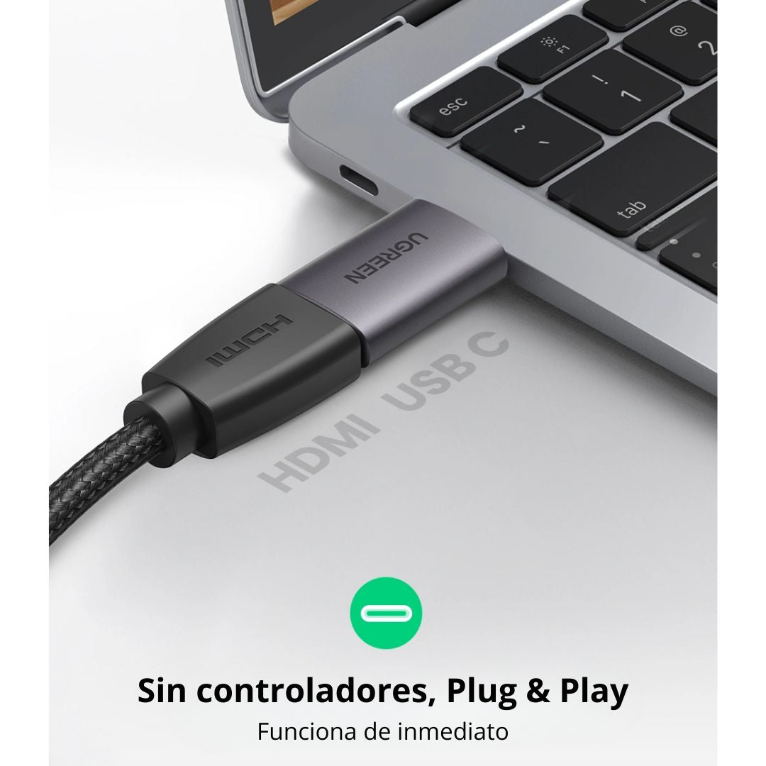 Adaptador USB-C a HDMI UGREEN US320 4K 60Hz para Laptop MacBook iPad y Celular
