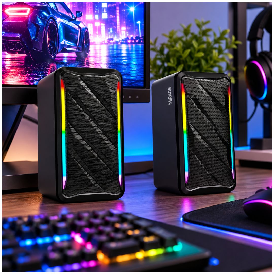 Parlantes Gamer Micronics S311 RGB 2.0 USB para PC