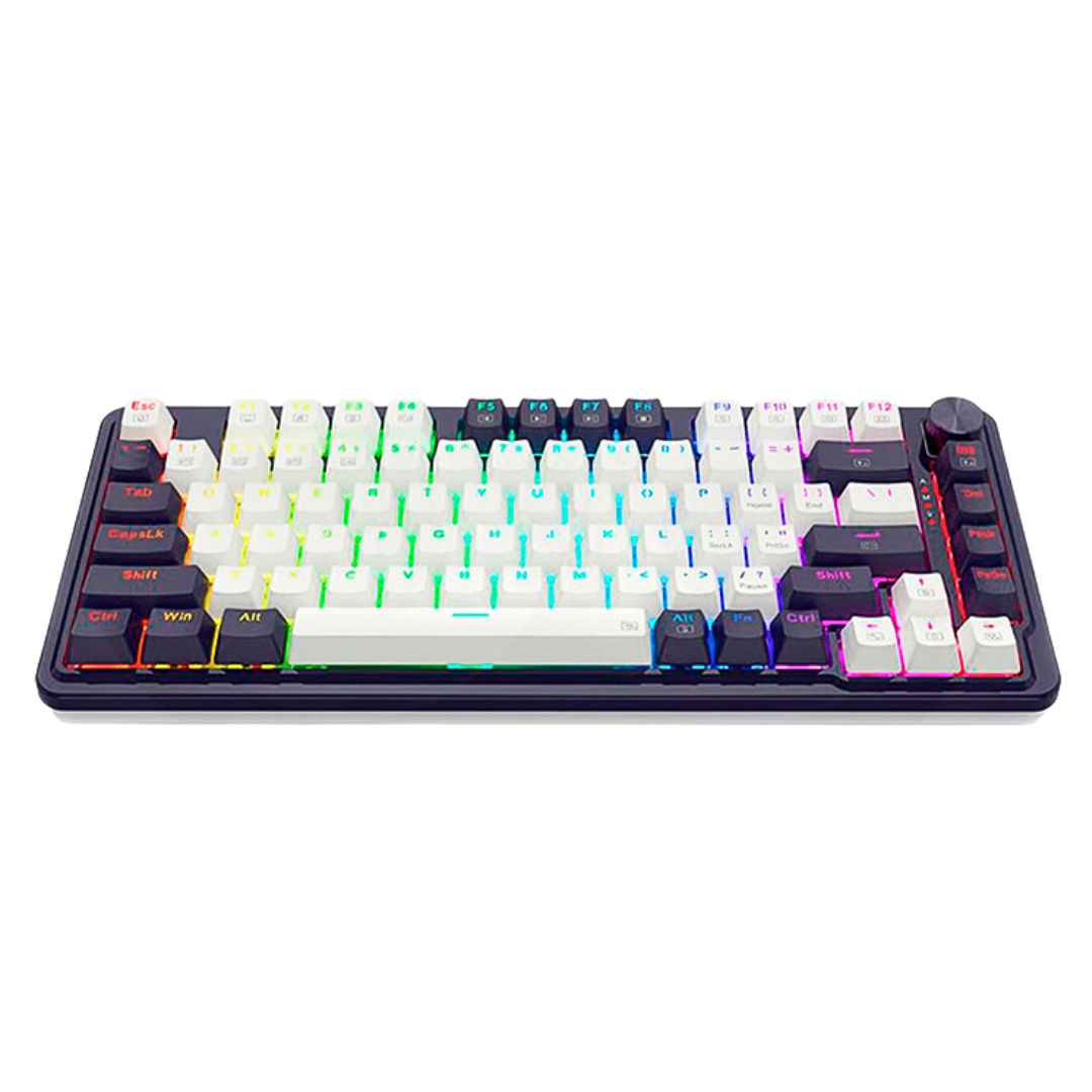 Teclado Mecánico Gamer Redragon Ucal Pro K673WB-RGB-PRO 75% Inalámbrico Bluetooth y Cable USB-C con Perilla