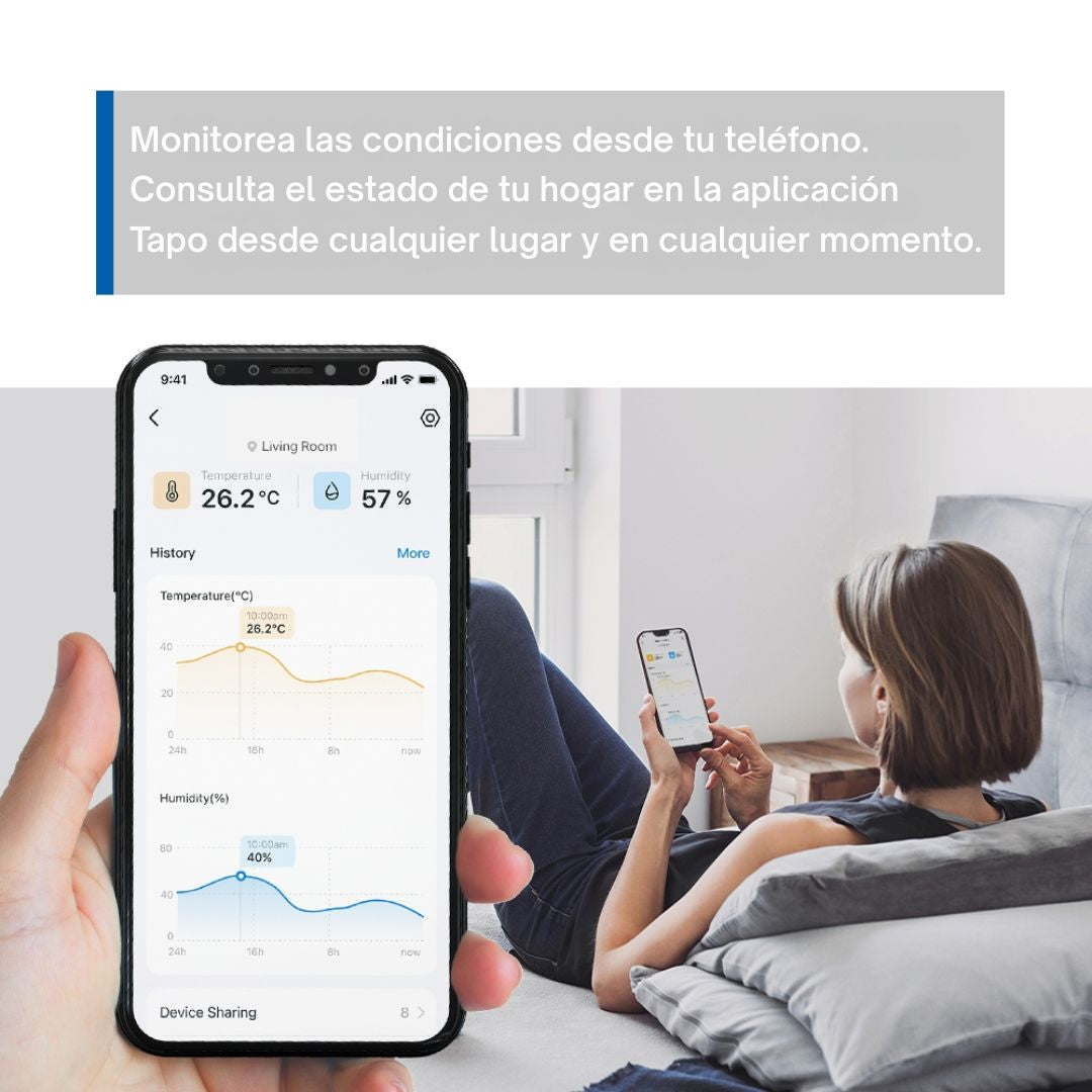 Sensor Inteligente TP-Link Tapo T315 Temperatura y Humedad con Pantalla E-Ink