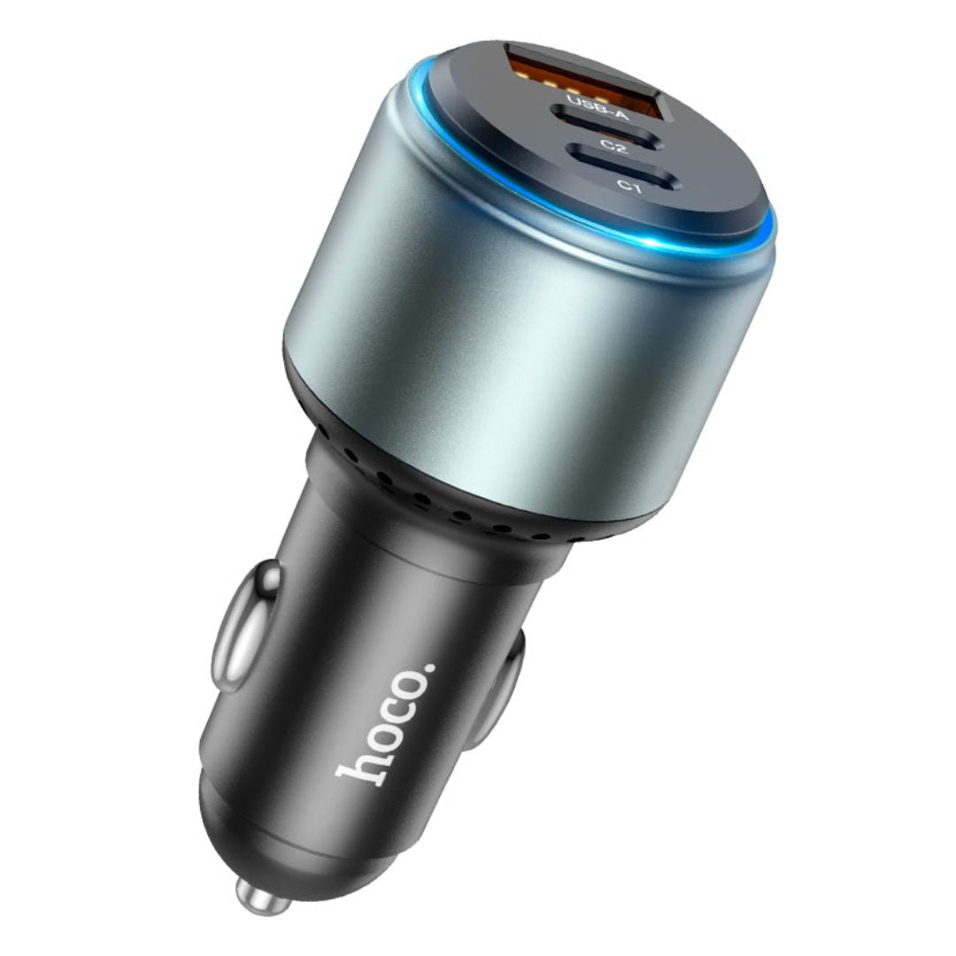Cargador para Auto Hoco NZ9 95W PD USB-C Triple Puerto para Laptop y Celular