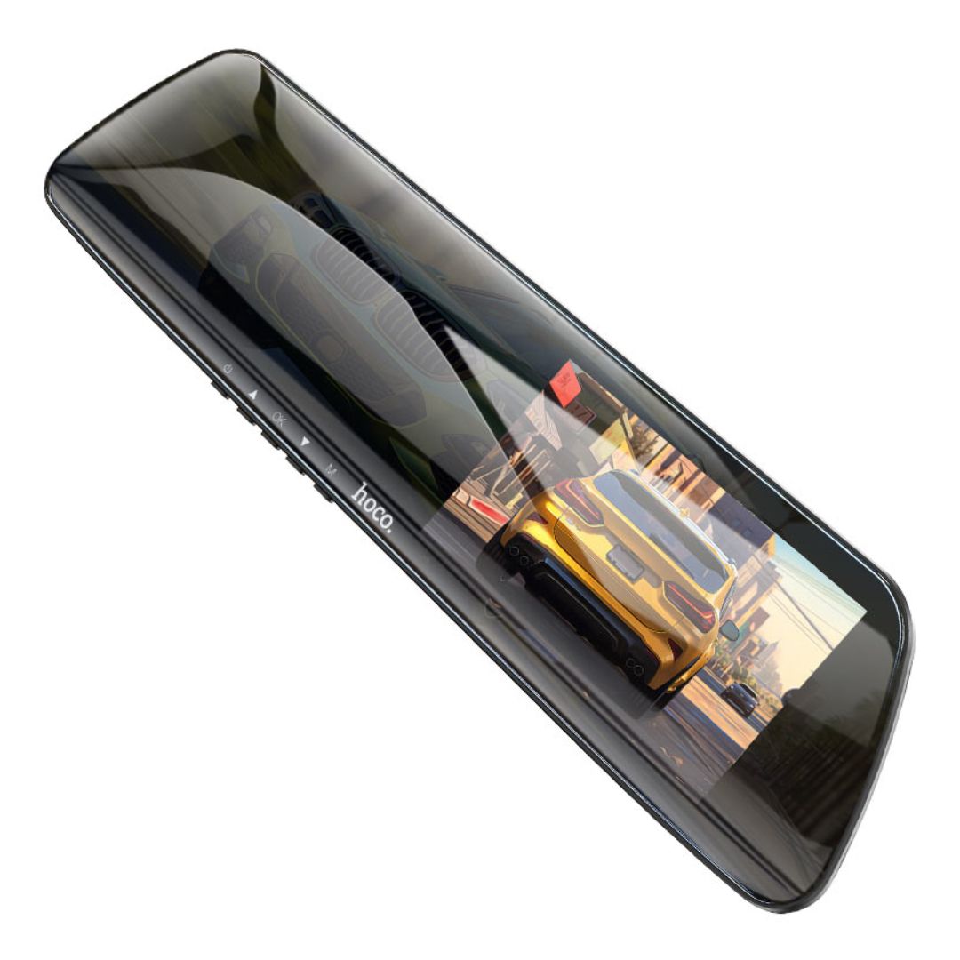 Cámara Vehicular Hoco DV4 Espejo Retrovisor 1080P con Cámara Trasera y Visión Nocturna