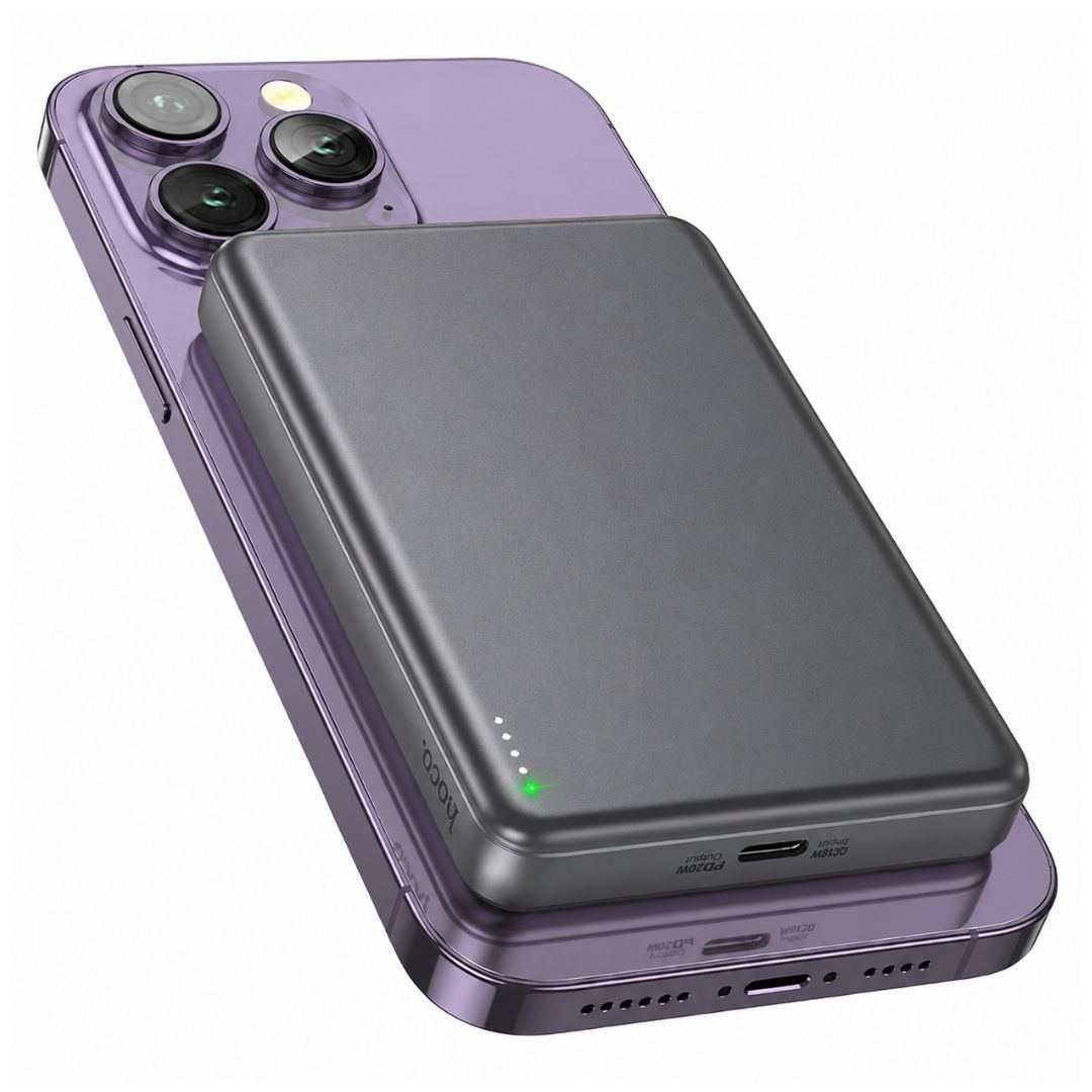 Power Bank Magnético Hoco Q26A 10000mAh PD20W Inalámbrico 15W Ultrafino