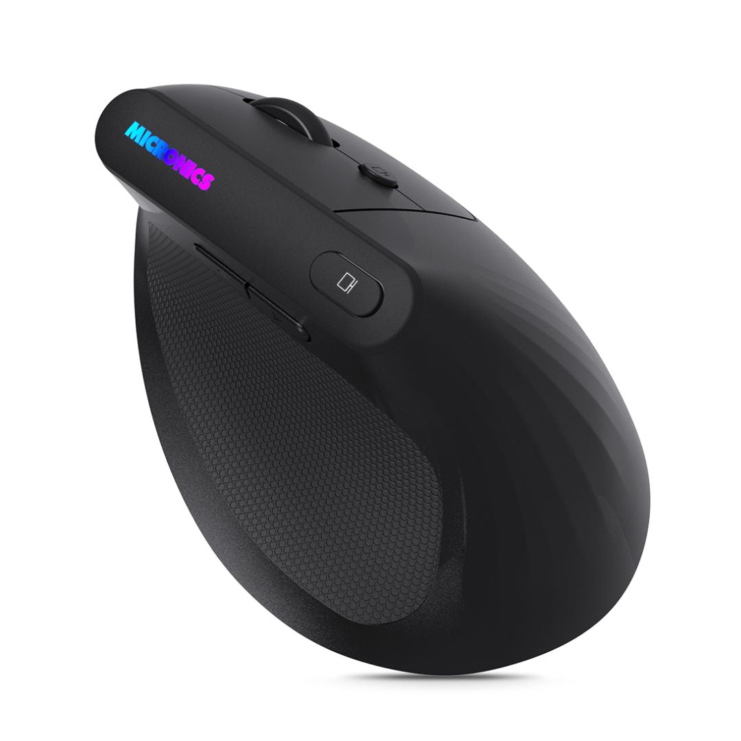 Mouse Vertical Ergonómico Micronics M755 Bluetooth 2.4GHz Recargable 3200 DPI