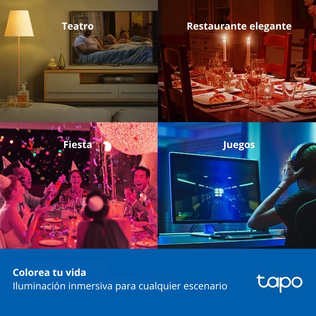 Foco Inteligente WiFi RGB E27 TP-Link Tapo L530E Multicolor