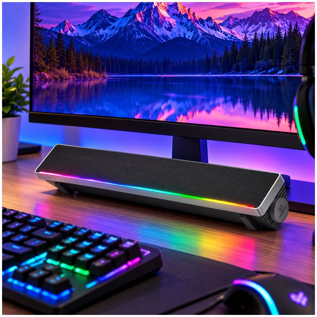 Barra de Sonido Gamer Micronics S201 10W Bluetooth 5.3 RGB
