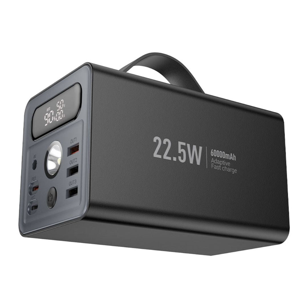 Power Bank Hoco J138 60000mAh 22.5W PD20W con Salida DC 12V y Luz LED