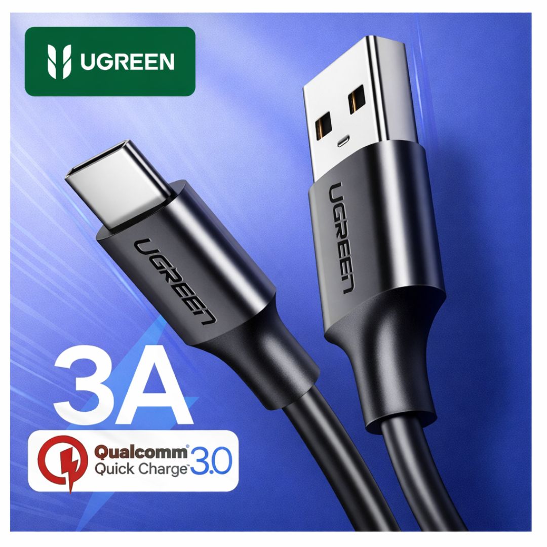 Cable USB-A a USB-C UGREEN 1 Metro 3A Carga Rápida QC 3.0 Nylon Reforzado 480Mbps US287