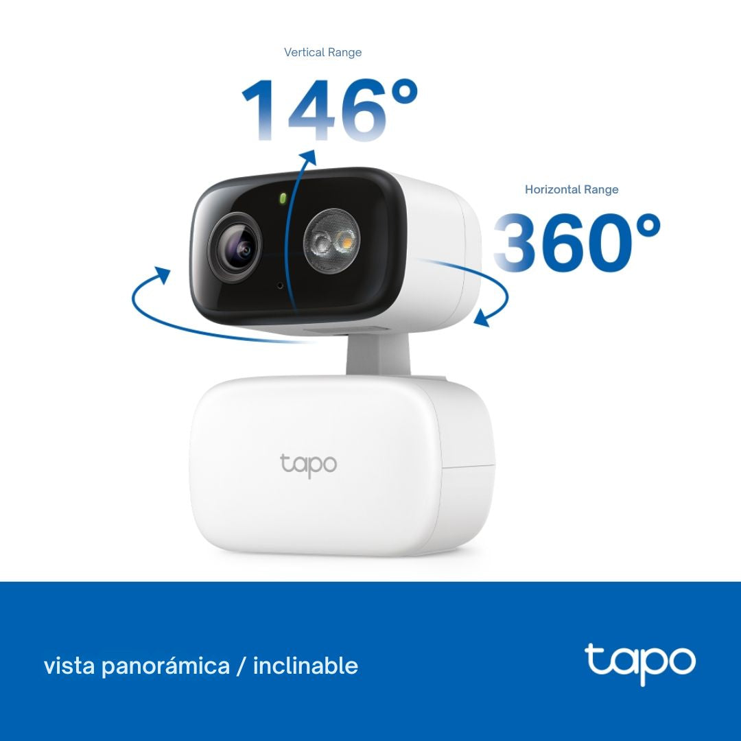 Cámara WiFi TP-Link Tapo C206 Interior Exterior 1080p 360° con Visión Nocturna Color