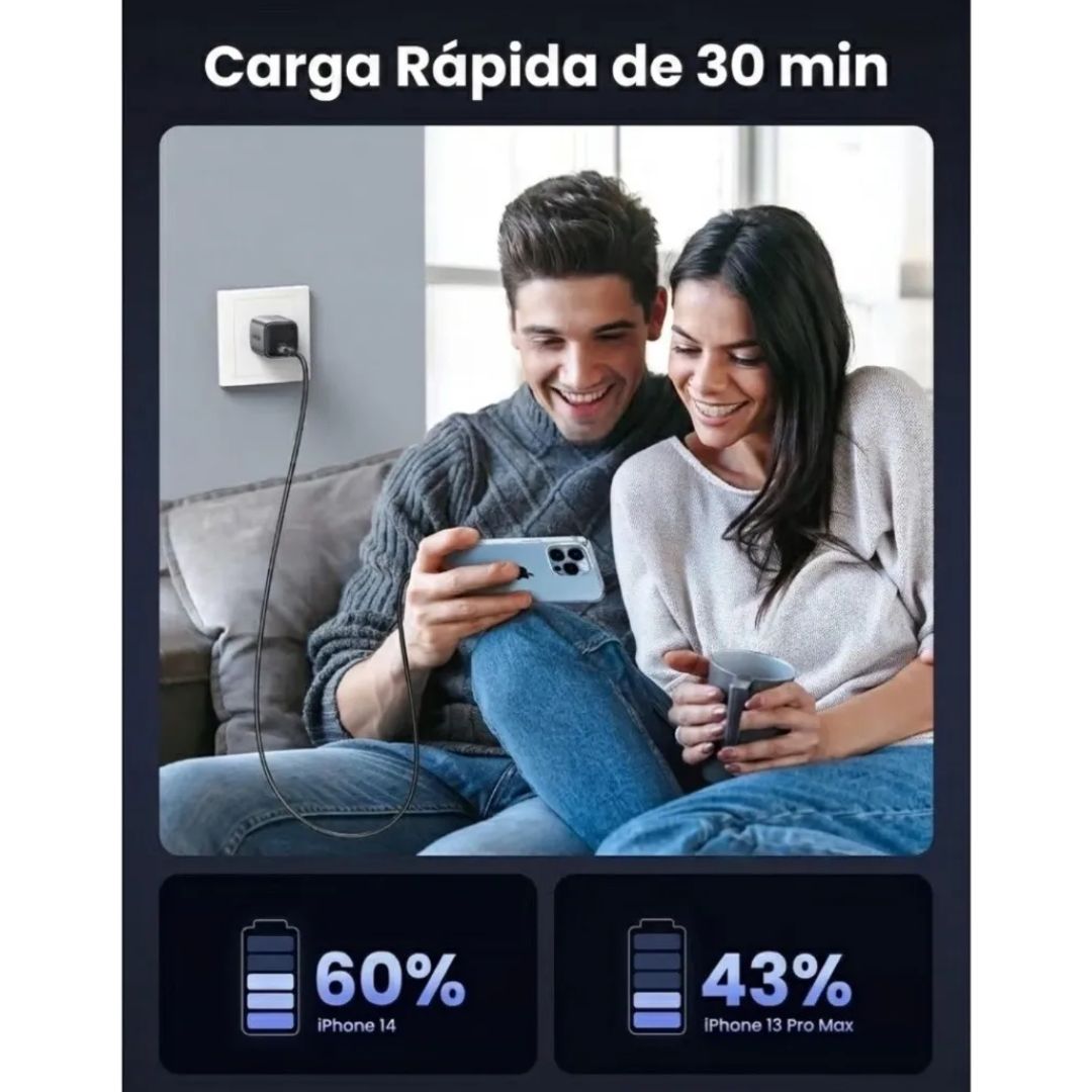 Cargador GaN de Pared UGREEN X517 25W USB-C Carga Rápida
