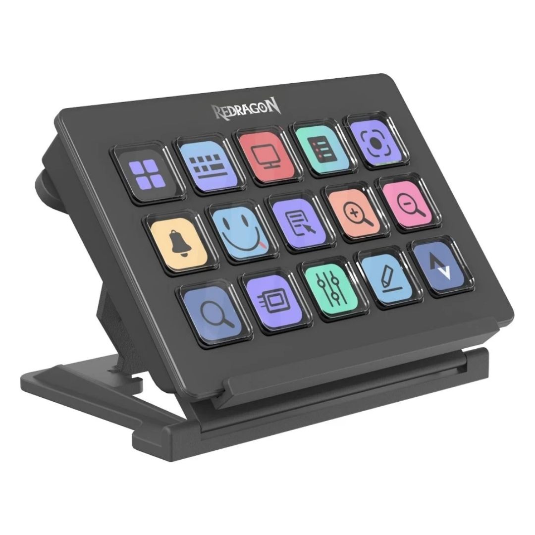 Botonera Streaming Redragon StreamCraft SS550 15 Teclas LCD